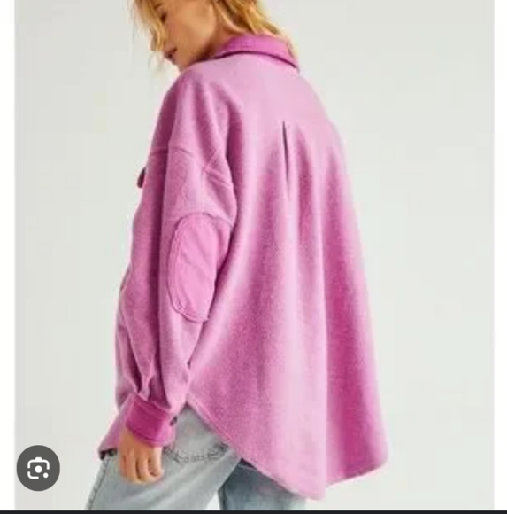 Free People Ruby Shirt Jacket Shacket Dramatic Orchid - Picture 2 of 12